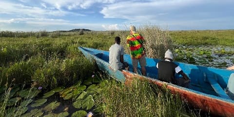 Mokhoa oa Letsatsi le 1 oa Poraefete oa ho Tracking Shoebill ho Mabamba Swamps ho tloha Kampala, Uganda