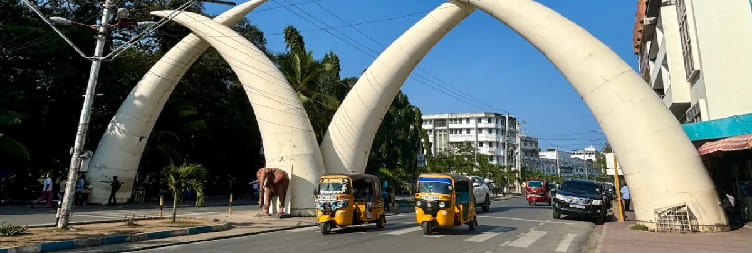 Arrival in Mombasa, Kenya