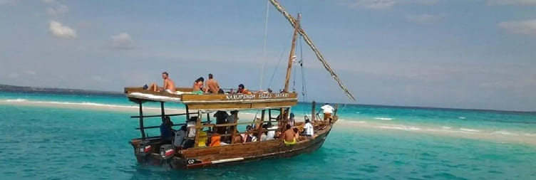 ピングウェの伝統的なダウ船乗船ツアー